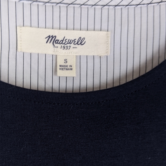 Madewell | Slit Back Two Tone Shirt - E37 - Picture 7 of 8